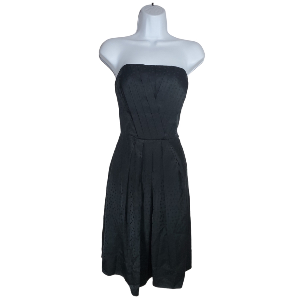 White house black market silk polka dot dress